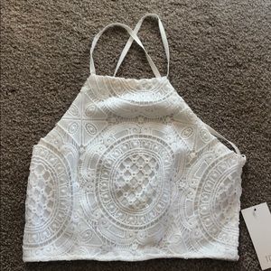 Backless LF lace top